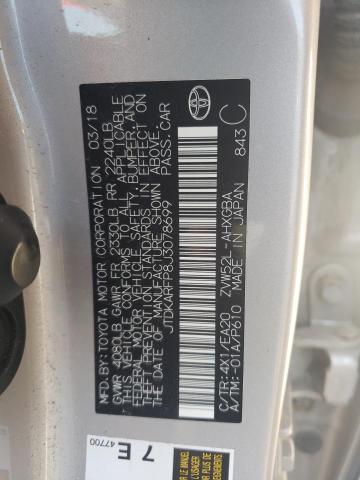 2018 TOYOTA PRIUS PRIM - JTDKARFP8J3078699
