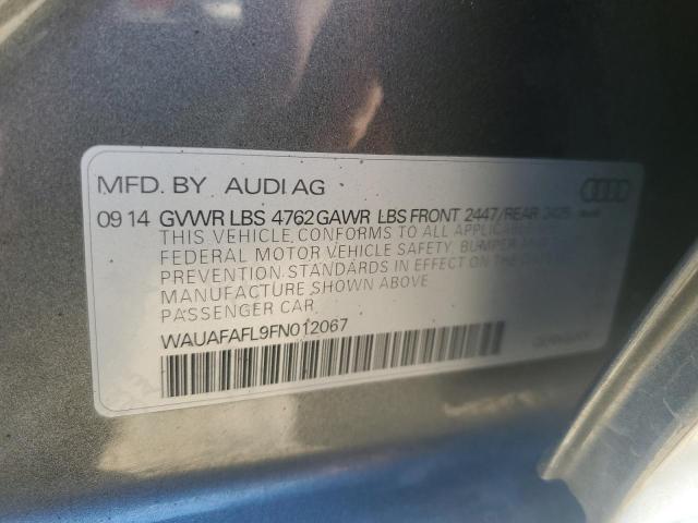2015 AUDI A4 PREMIUM WAUAFAFL9FN012067
