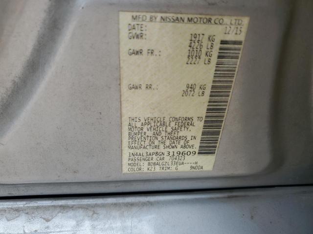 2016 NISSAN ALITMA 1N4AL3AP8GN319609