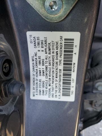 2016 HONDA CIVIC EX 2HGFC2F76GH561358