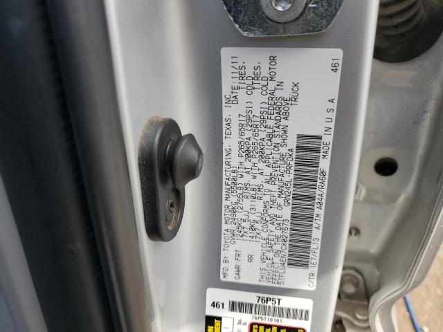 2012 TOYOTA TACOMA DOU - 5TFLU4EN7CX027673