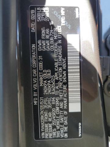 2019 VOLVO XC60 T6 - YV4A22RK7K1351531