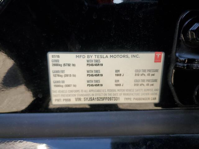 2015 TESLA MODEL S 70 5YJSA1S25FF097331