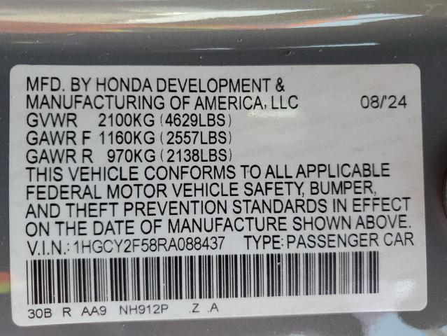 2024 HONDA ACCORD HYB 1HGCY2F58RA088437