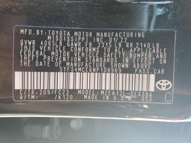 2022 TOYOTA COROLLA SE #3296350149