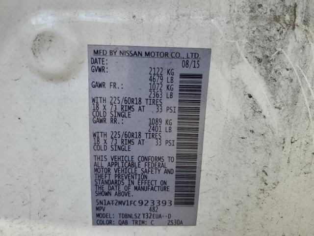 2015 NISSAN ROGUE S 5N1AT2MV1FC923393