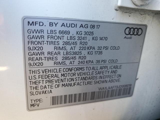 2018 AUDI Q7 PREMIUM WA1LAAF73JD008019