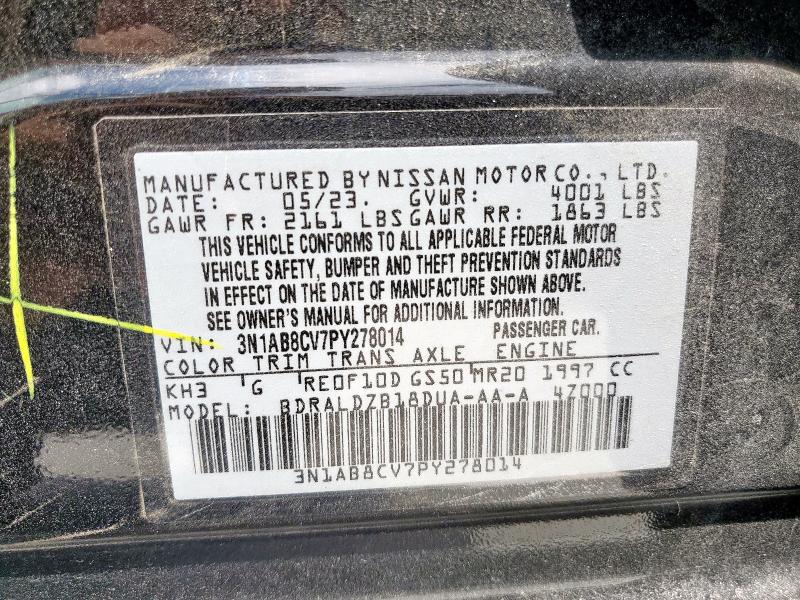 2023 NISSAN SENTRA SV - 3N1AB8CV7PY278014