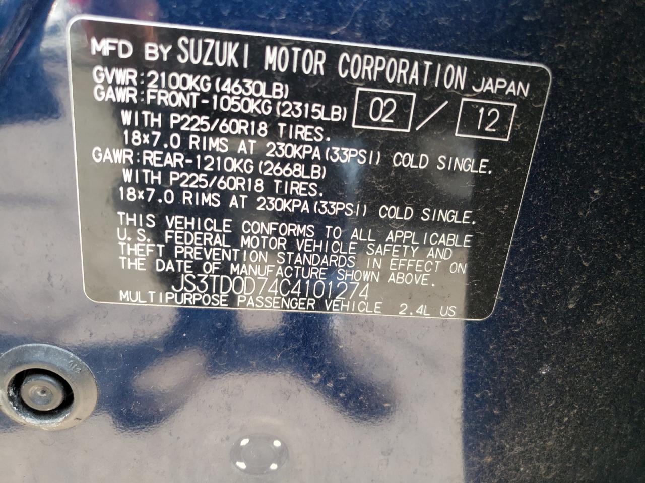 SUZUKI GRAND VITARA JLX