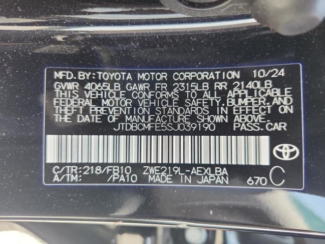2025 TOYOTA COROLLA LE - JTDBCMFE5SJ039190