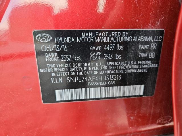 2017 HYUNDAI SONATA SE 5NPE24AF4HH513213