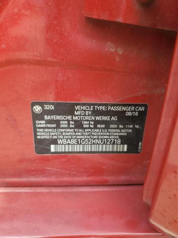 2017 BMW 320 I WBA8E1G52HNU12718