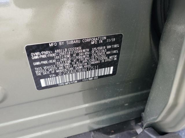 2020 SUBARU FORESTER L JF2SKAUC9LH472511