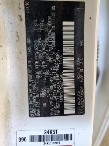 2010 TOYOTA TUNDRA DOU - 5TFBY5F15AX135000