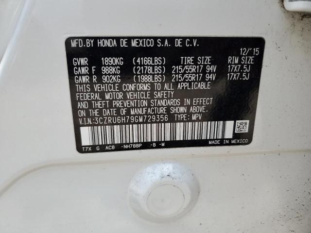 2016 HONDA HR-V EXL 3CZRU6H79GM729356