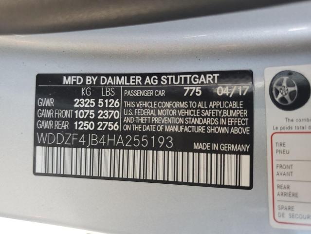 2017 MERCEDES-BENZ E 300 WDDZF4JB4HA255193