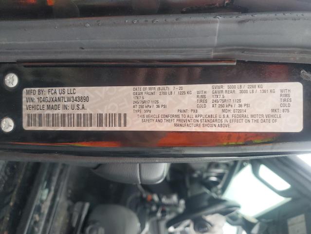2020 JEEP WRANGLER S 1C4GJXAN7LW343890