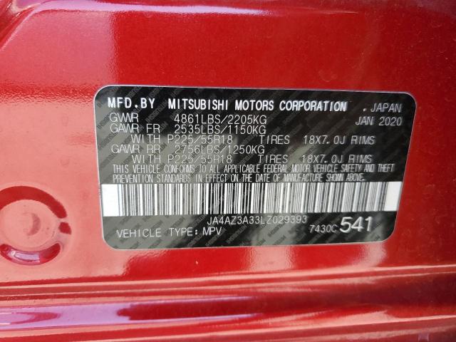 2020 MITSUBISHI OUTLANDER - JA4AZ3A33LZ029393