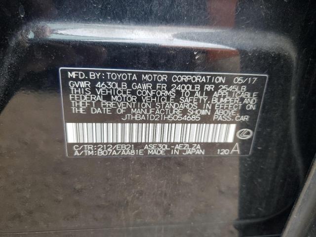 2017 LEXUS IS 200T JTHBA1D21H5054685