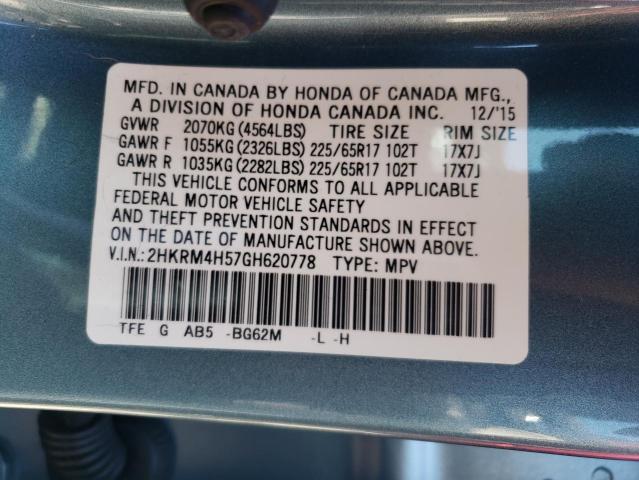 2016 HONDA CR-V EX 2HKRM4H57GH620778