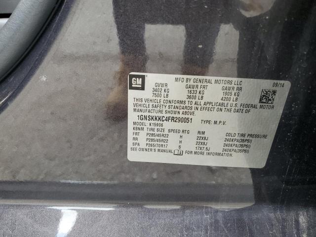 2015 CHEVROLET SUBURBAN K - 1GNSKKKC4FR290051