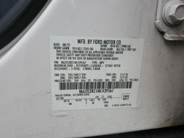 2021 FORD ECOSPORT T MAJ3S2KE1MC439567
