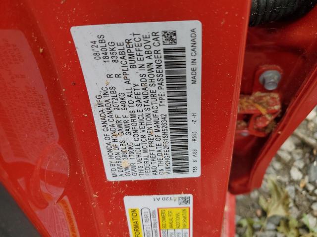 2025 HONDA CIVIC SPOR - 2HGFE2F51SH526342