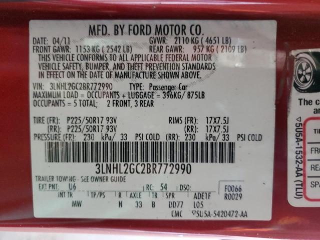 2011 LINCOLN MKZ - 3LNHL2GC2BR772990