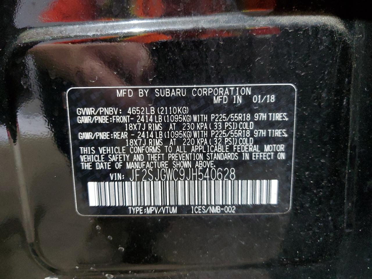 SUBARU FORESTER 2.0XT TOURING