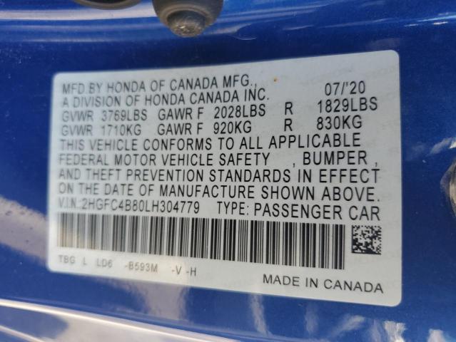 2020 HONDA CIVIC SPOR - 2HGFC4B80LH304779
