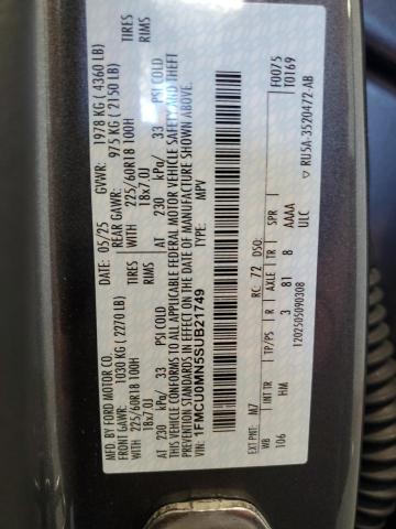 2025 FORD ESCAPE ST - 1FMCU0MN5SUB21749