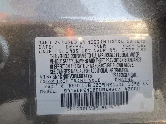 2024 NISSAN VERSA SR 3N1CN8FV3RL867475