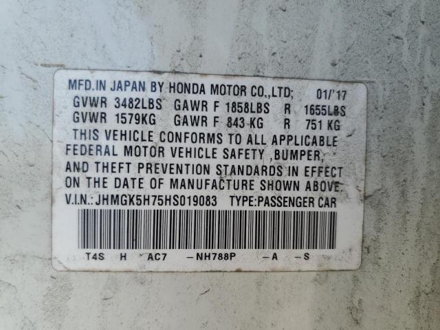 2017 HONDA FIT EX JHMGK5H75HS019083
