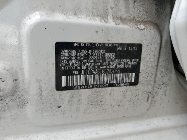 2016 SUBARU IMPREZA JF1GPAA61G8242056