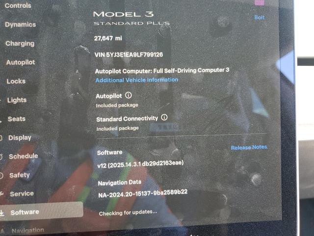 2020 TESLA MODEL 3 5YJ3E1EA9LF799126