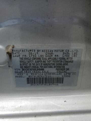 2019 NISSAN VERSA S 3N1CN7APXKL849466