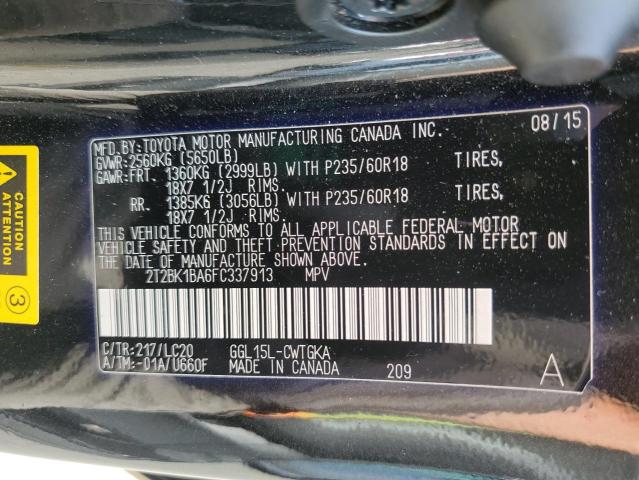 2015 LEXUS RX 350 BAS 2T2BK1BA6FC337913
