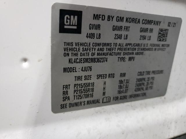 2021 BUICK ENCORE PRE KL4CJESM2MB362374