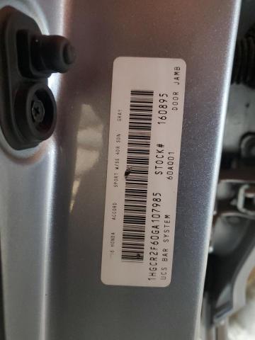 2016 HONDA ACCORD SPO 1HGCR2F60GA107985