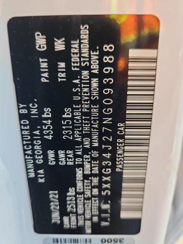 2022 KIA K5 EX - 5XXG34J27NG093988