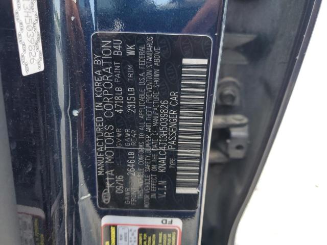 2017 KIA CADENZA PR KNALC4J13H5039826