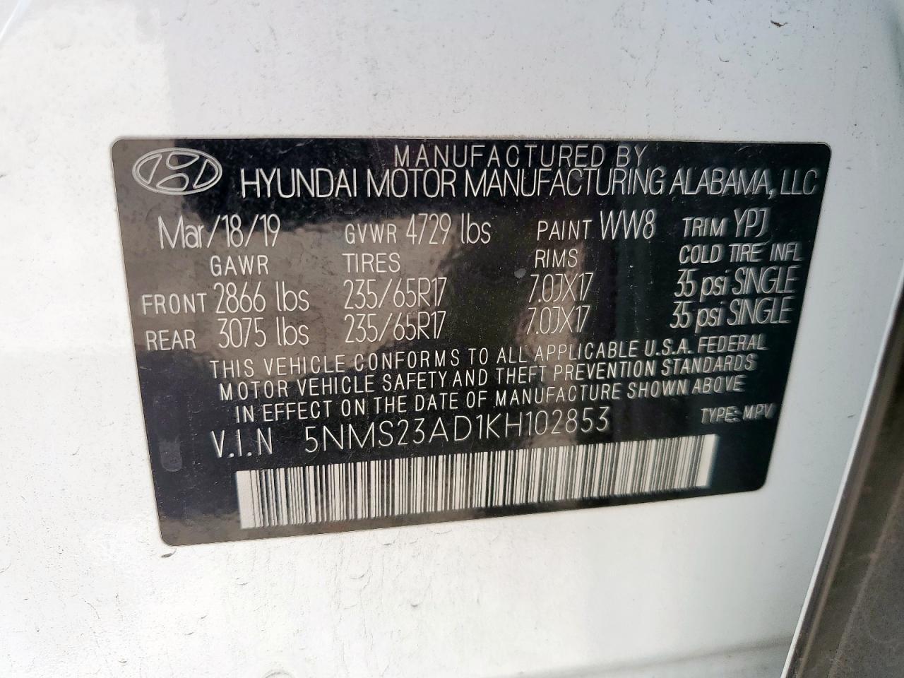 Hyundai Santa fe s 2019
