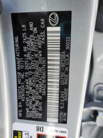 2022 LEXUS ES 350 BAS 58ADZ1B16NU114561