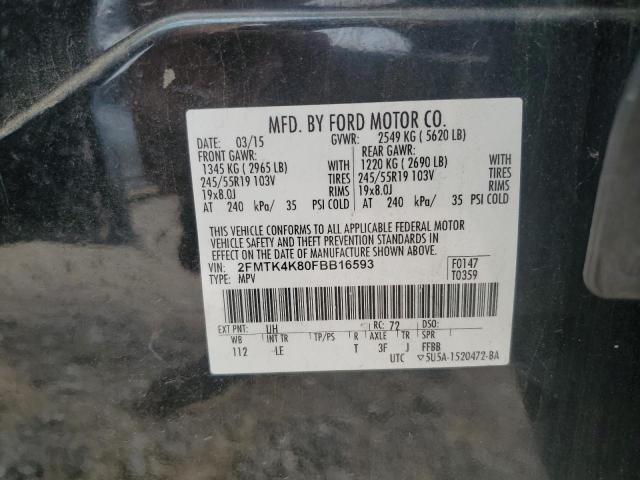 2015 FORD EDGE TITANIUM 2FMTK4K80FBB16593