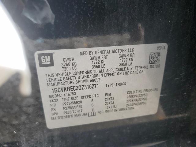 2016 CHEVROLET SILVERADO 1GCVKREC2GZ316271