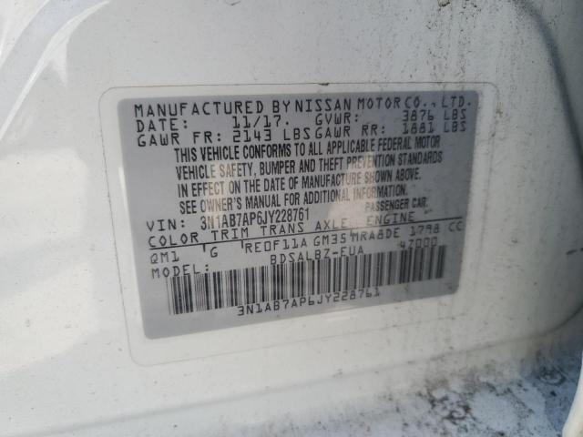 2018 NISSAN SENTRA S - 3N1AB7AP6JY228761