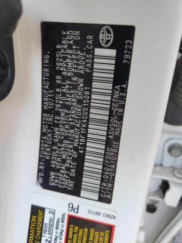 2012 TOYOTA CAMRY BASE - 4T1BF1FK4CU515081