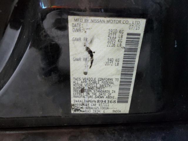 2015 NISSAN ALTIMA 2.5 - 1N4AL3AP6FN894368