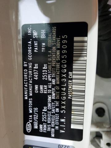 2016 KIA OPTIMA EX 5XXGU4L3XGG059095