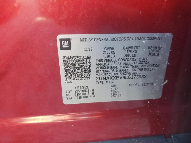 2020 CHEVROLET EQUINOX PR - 2GNAXXEV9L6173032